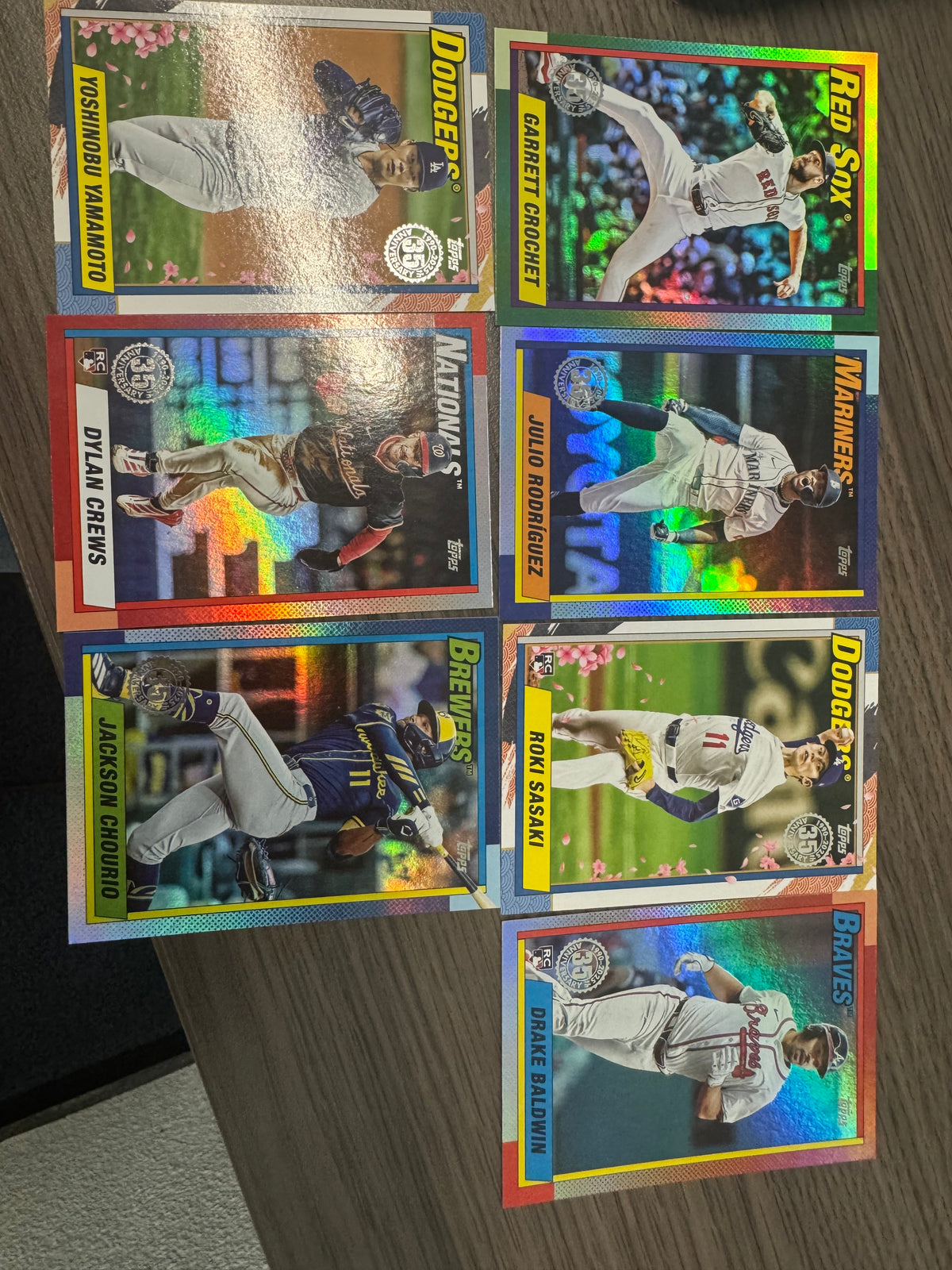 2025 Topps Update 35th Anniversary 7-Card Lot – Rookies & Stars