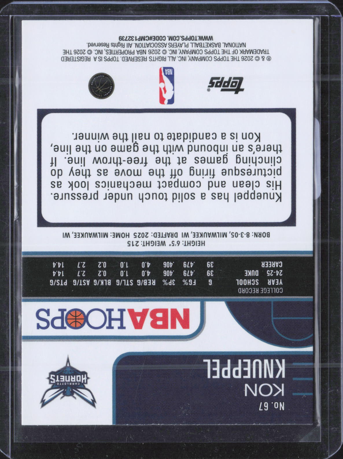 Kon Knueppel Base Finest 204 NM