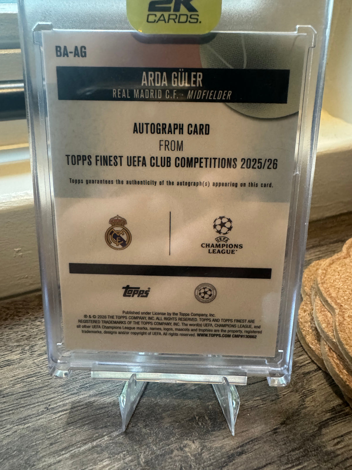 Arda Güler Auto /25 – 2025/26 Topps Finest UEFA True Orange