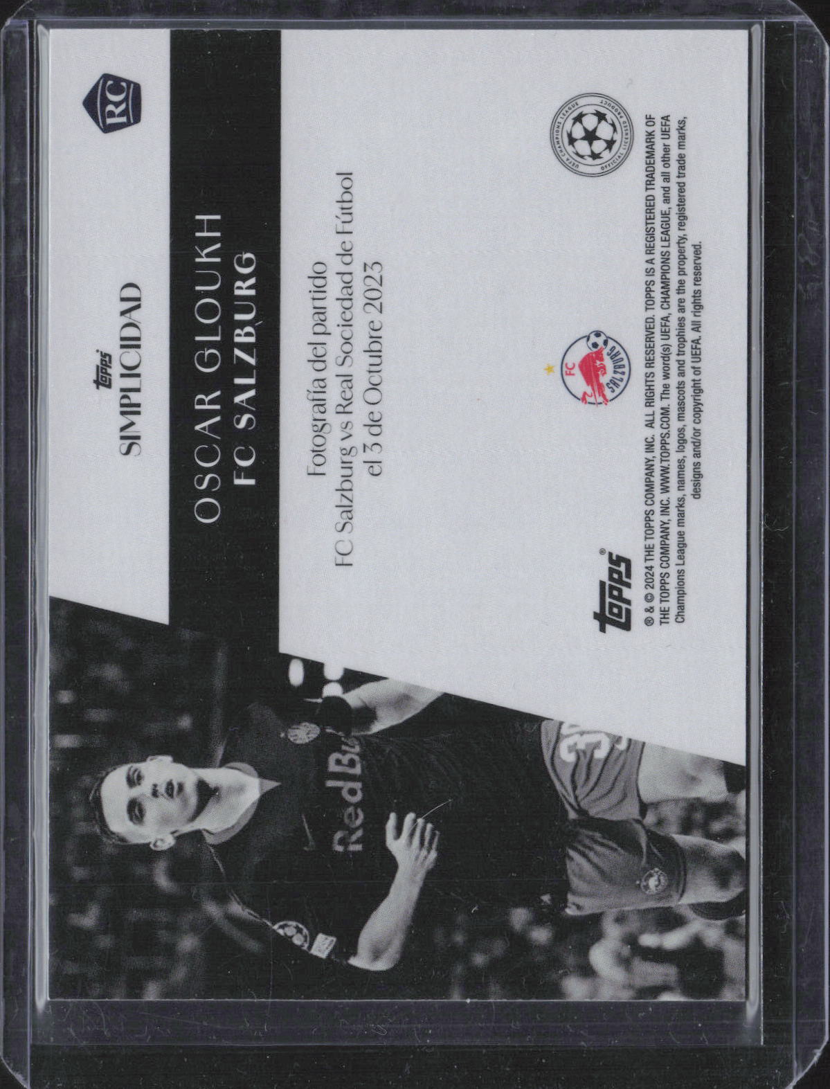 Oscar Gloukh Base Topps Simplicidad UEFA Club Competitions /49 NM