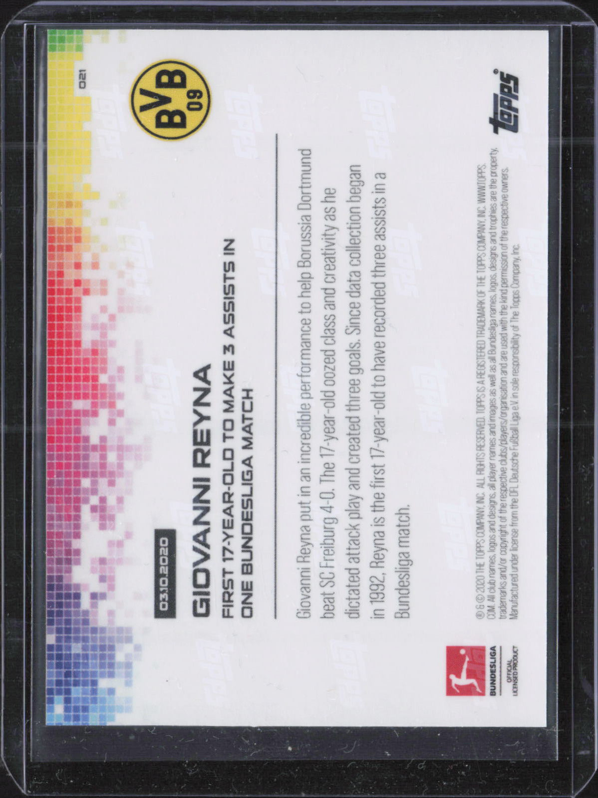 Giovanni Reyna Base Topps Now Bundesliga English 021 NM