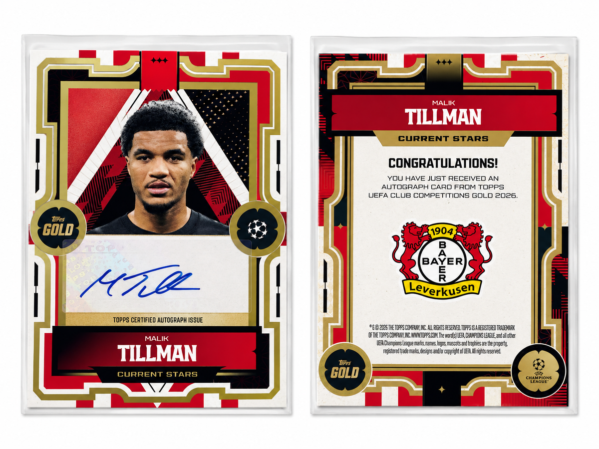 Malik Tillman – Topps Gold UEFA Club Competitions 2025/26 Current Stars Autograph
