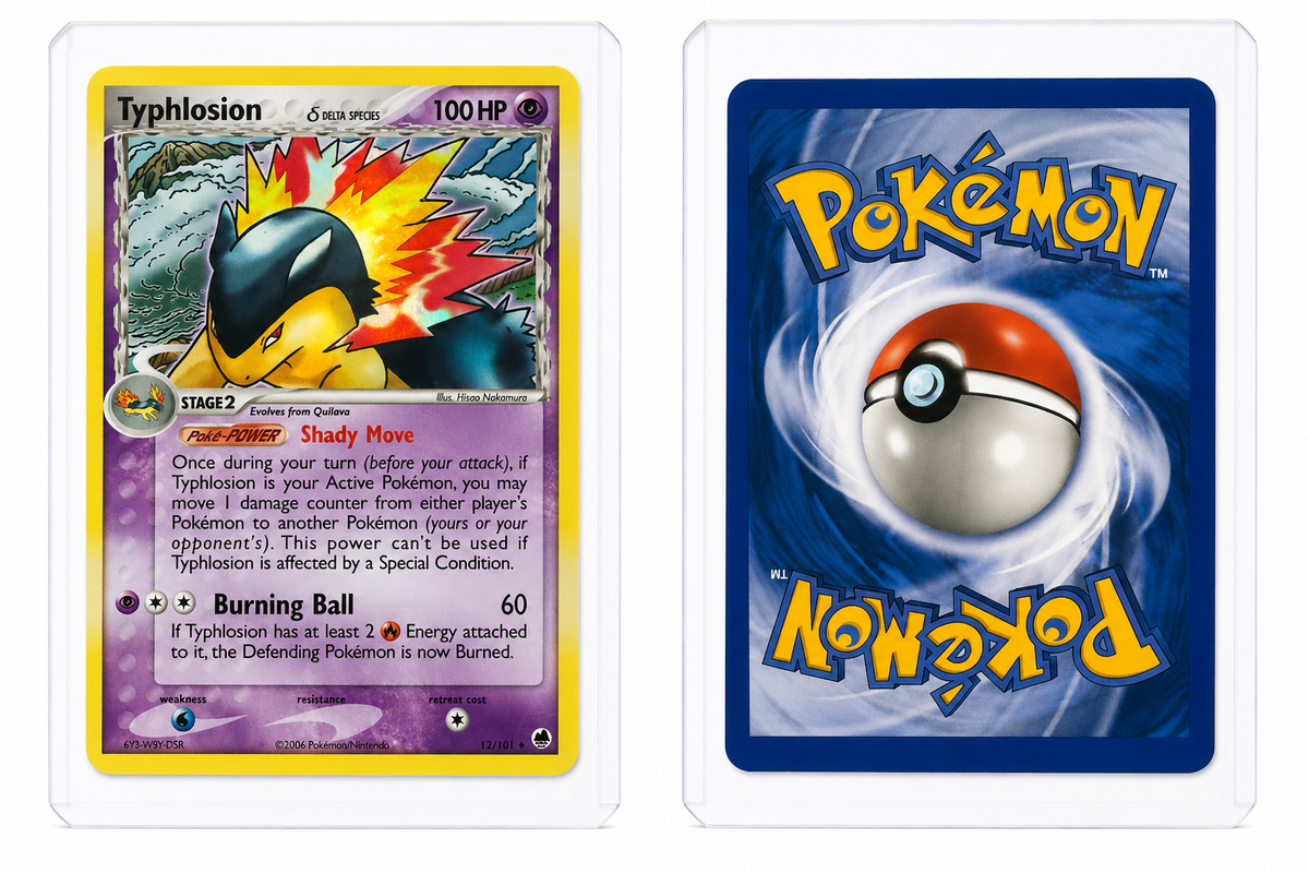 Pokémon Typhlosion δ 12/101 Holo Rare – EX Dragon Frontiers 2006 – Delta Species