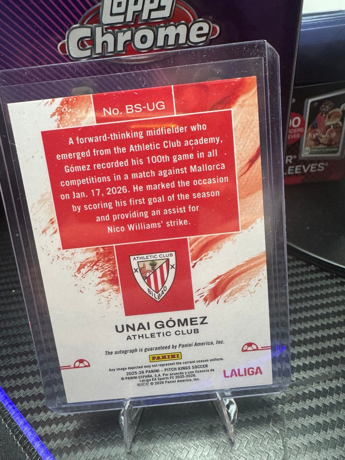 Unai Gómez Brush Strokes Autograph – 2025-26 Panini Pitch Kings LaLiga