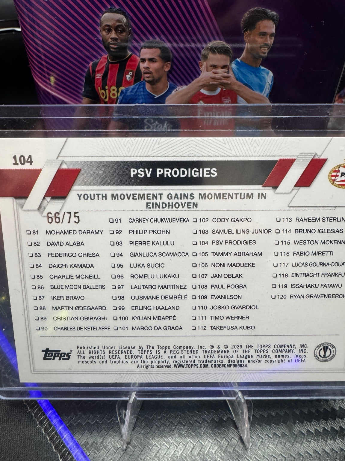 Xavi Simons & Noni Madueke PSV Prodigies /75 Topps