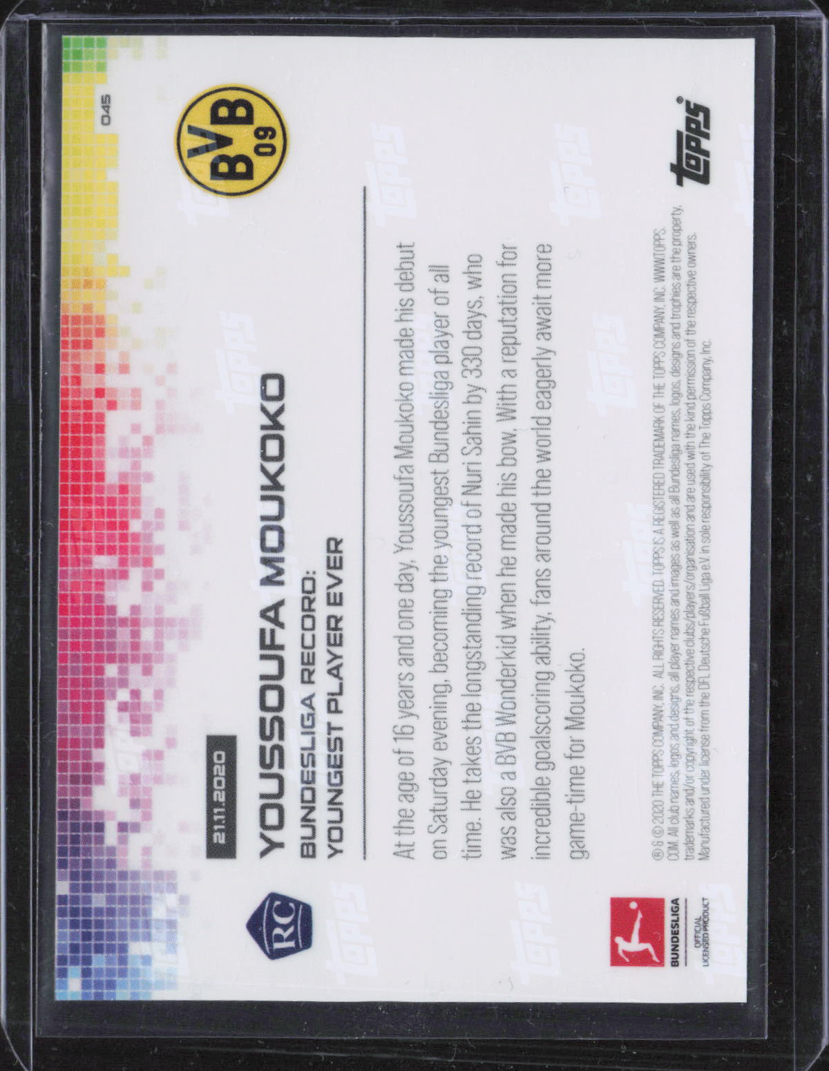 Youssoufa Moukoko Base Topps Now Bundesliga English 045 NM