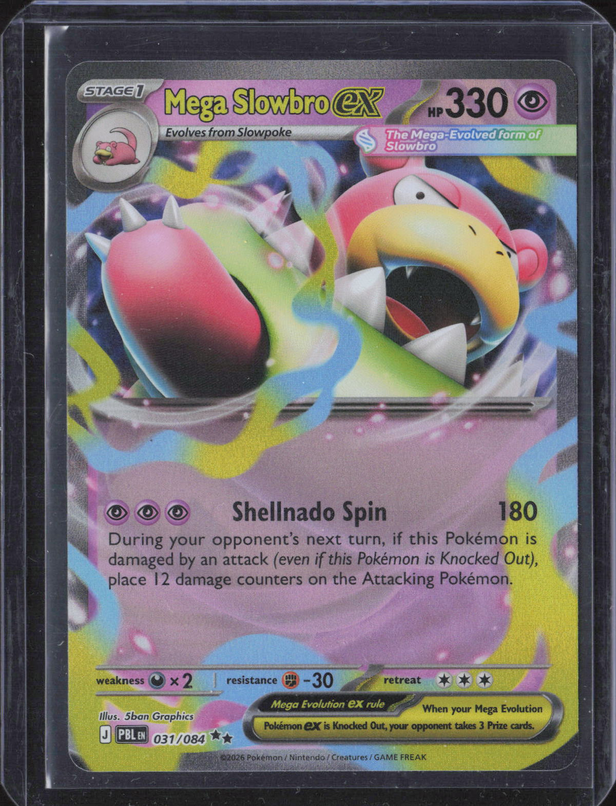 Mega Slowbro ex Holo Double Rare ME05: Pitch Black 031/084 NM