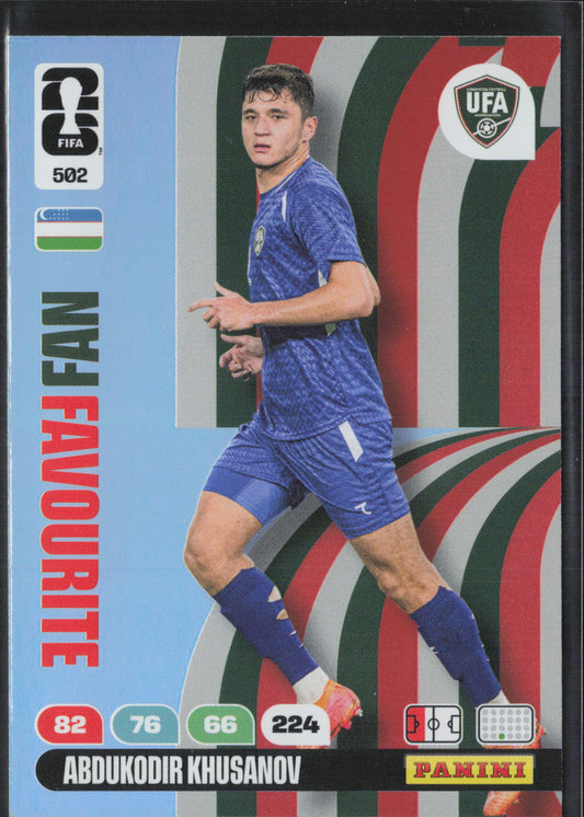 Abdukodir Khuasanov Base Panini Adrenalyn XL FIFA World Cup 502 NM