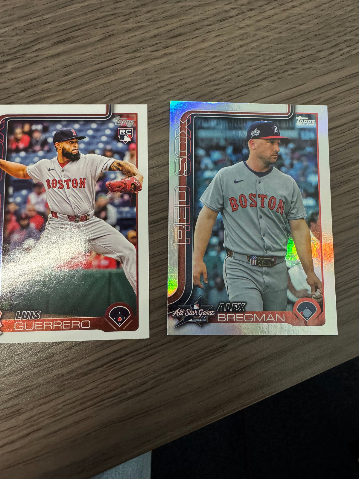2025 Topps Update Boston Red Sox 4-Card Lot – RC & Bregman Foil