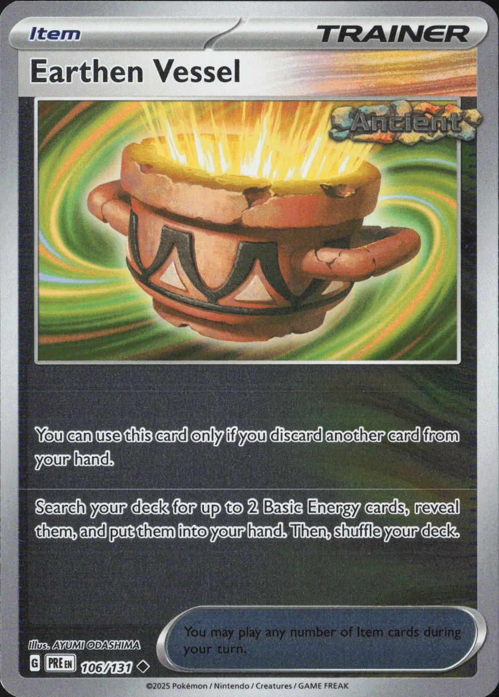 Earthen Vessel Uncommon SV: Prismatic Evolutions 106/131 NM