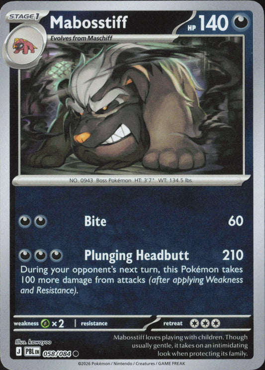 Mabosstiff Common ME05: Pitch Black 058/084 NM