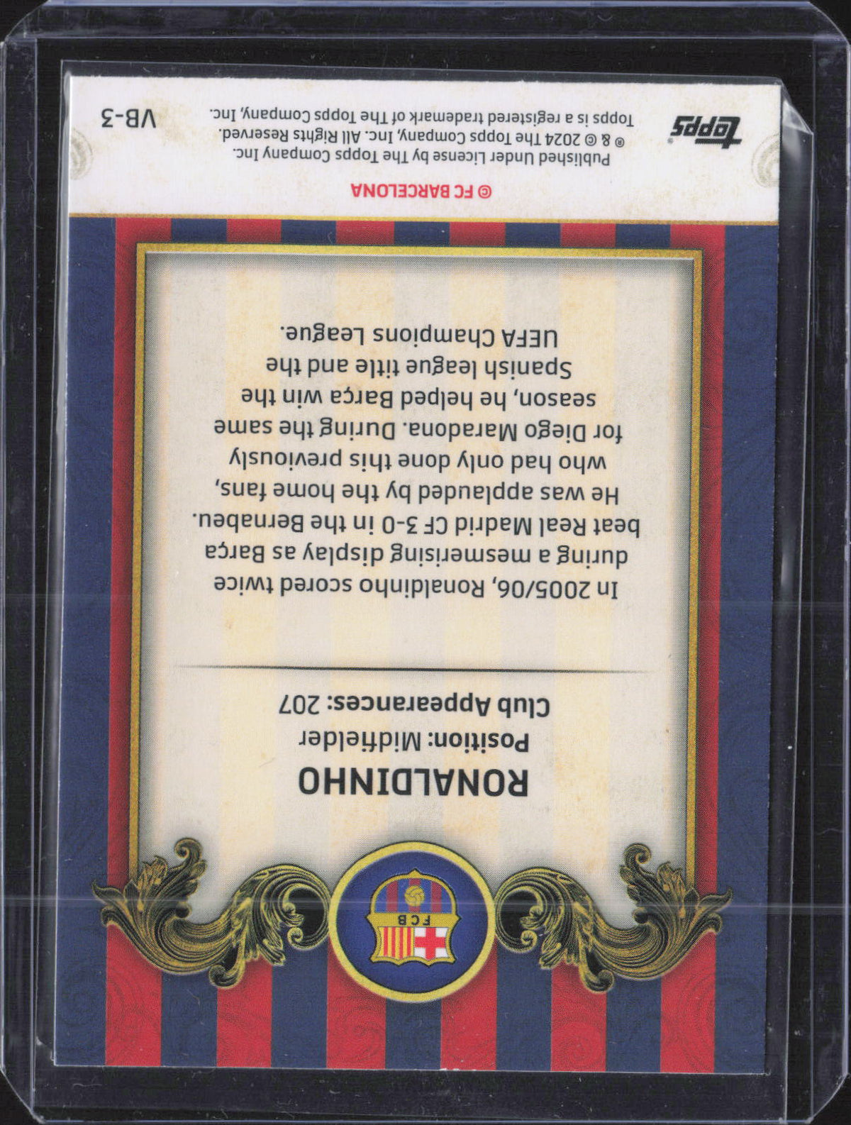 Ronaldinho Base Topps FC Barcelona 125th Anniversary 43 NM