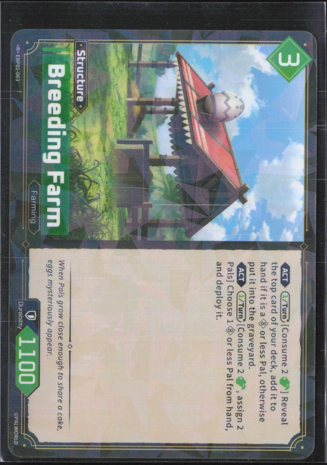 Breeding Farm Foil Rare BP01: Dawn of Palpagos EBP01-063 NM