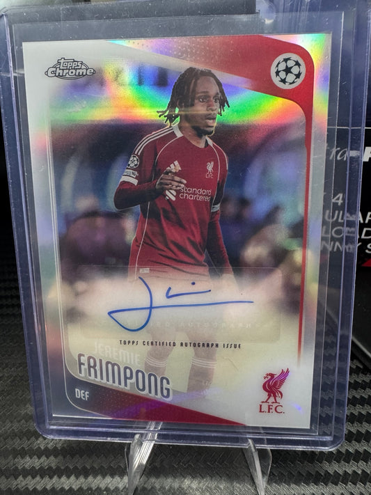 2025-26 Topps Chrome UEFA Jeremie Frimpong Auto #CA-JF