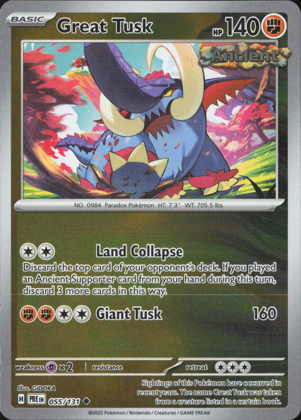 Great Tusk Uncommon SV05: Temporal Forces 097/162 NM