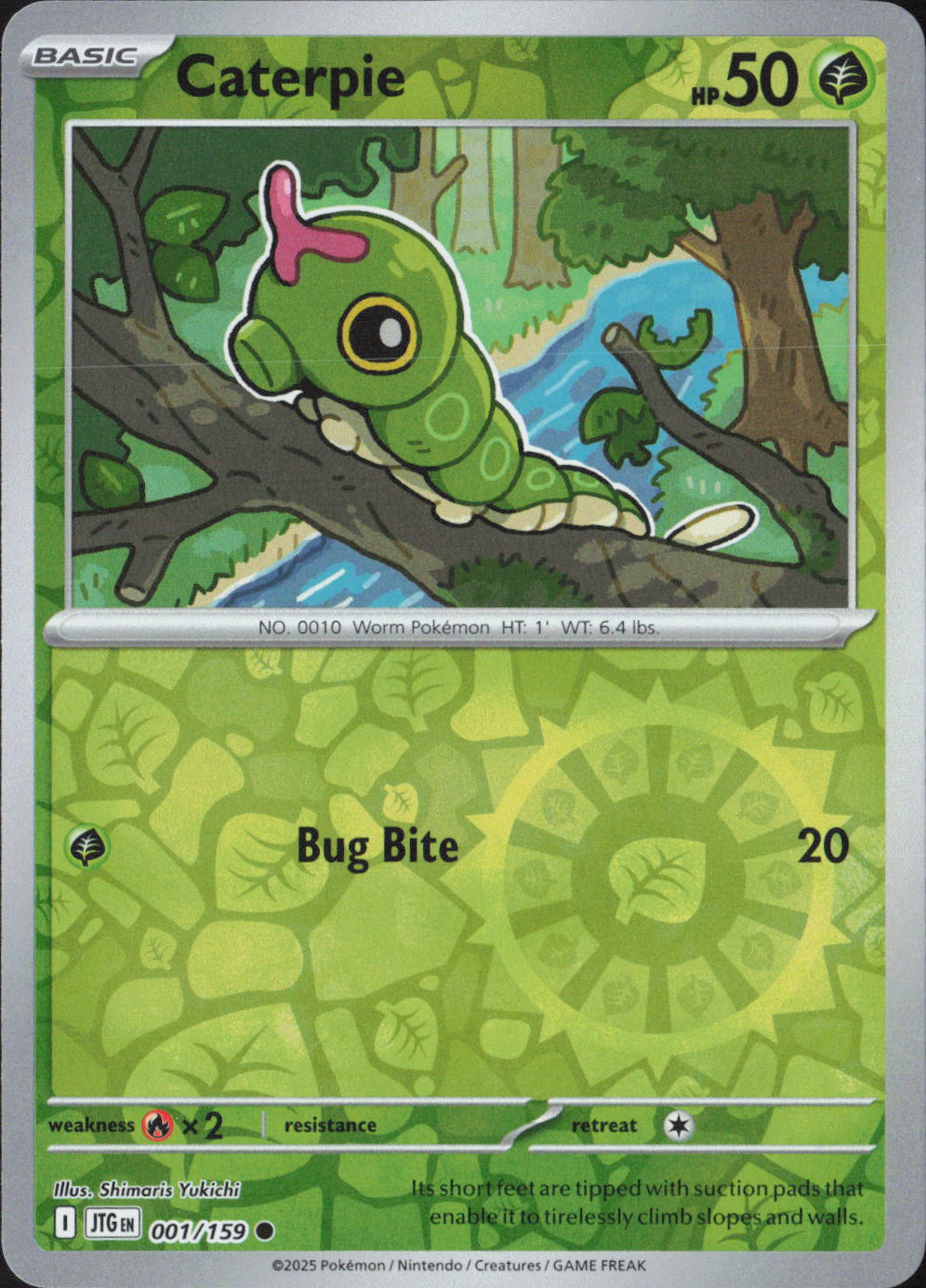 Caterpie Common SV09: Journey Together 001/159 NM