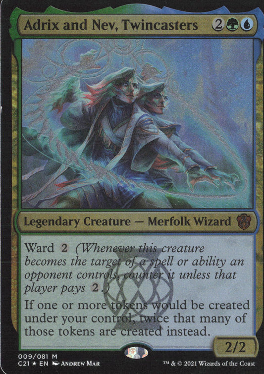 Adrix and Nev, Twincasters Foil M Commander 2021 9 NM