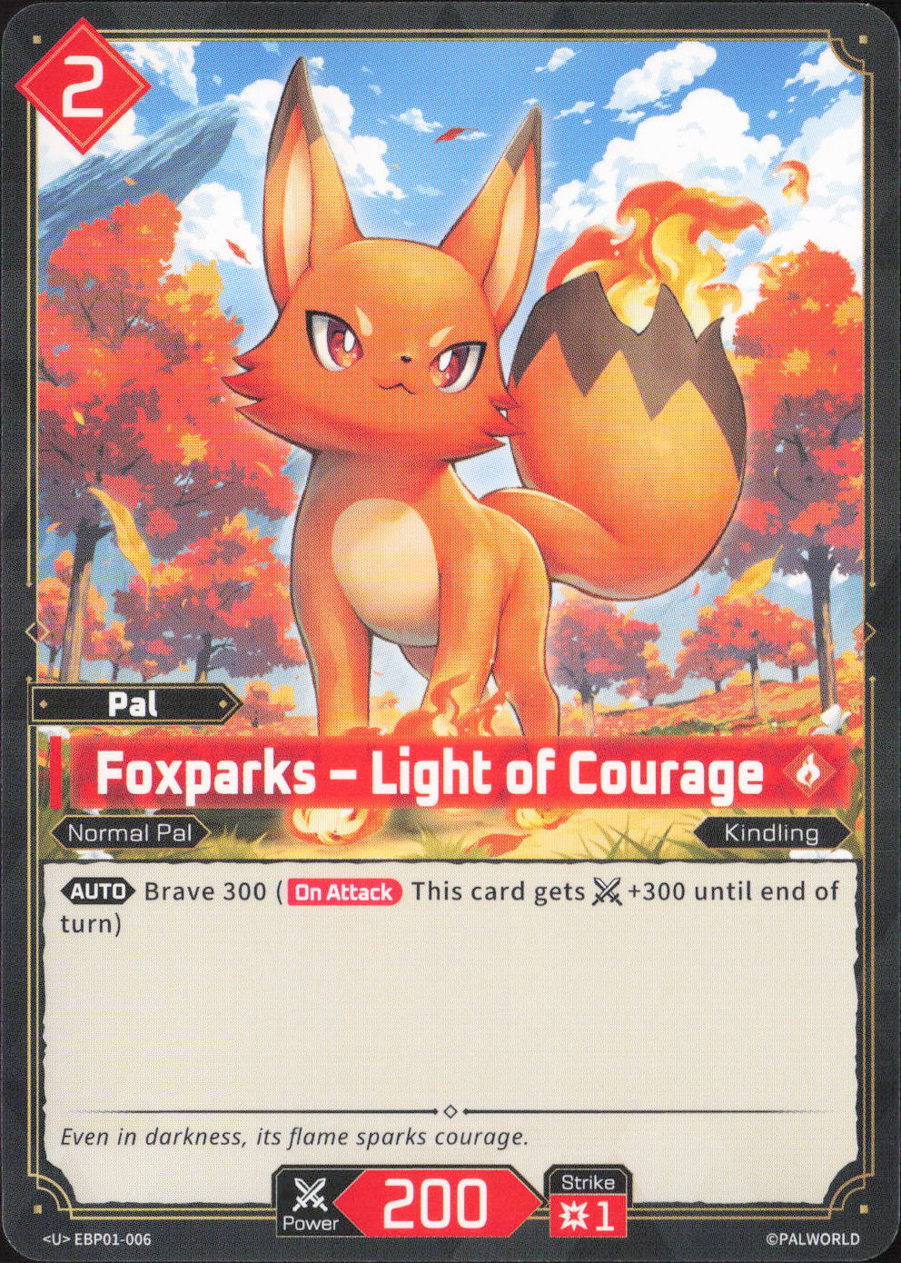 Foxparks - Light of Courage Uncommon BP01: Dawn of Palpagos EBP01-006 NM