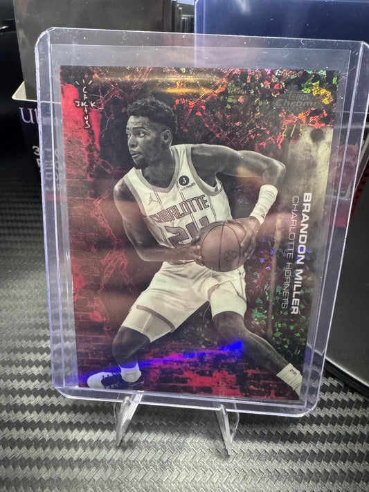 2025-26 Topps Chrome Cactus Jack – Brandon Miller #22 – Red Mini-Diamond Refractor – 2/5