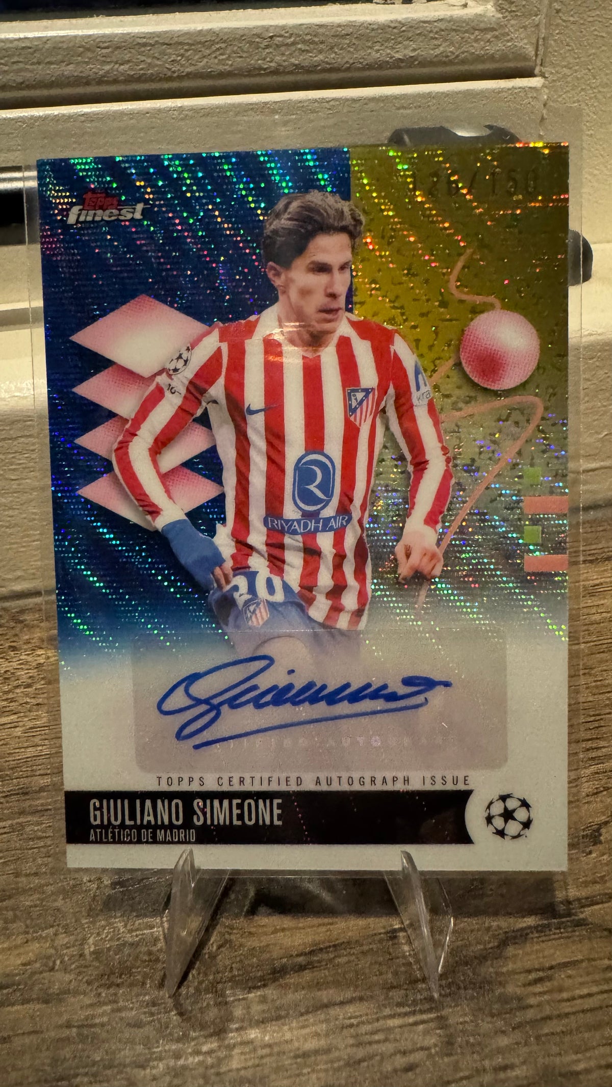 Giuliano Simeone Auto /150 – 2025/26 Topps Finest UEFA