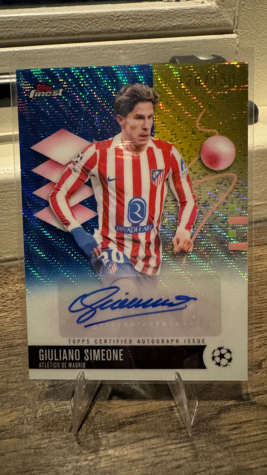 Giuliano Simeone Auto /150 – 2025/26 Topps Finest UEFA