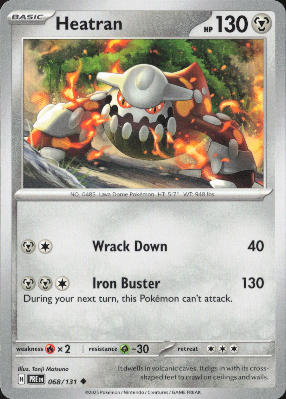 Heatran Uncommon SV: Prismatic Evolutions 068/131 NM