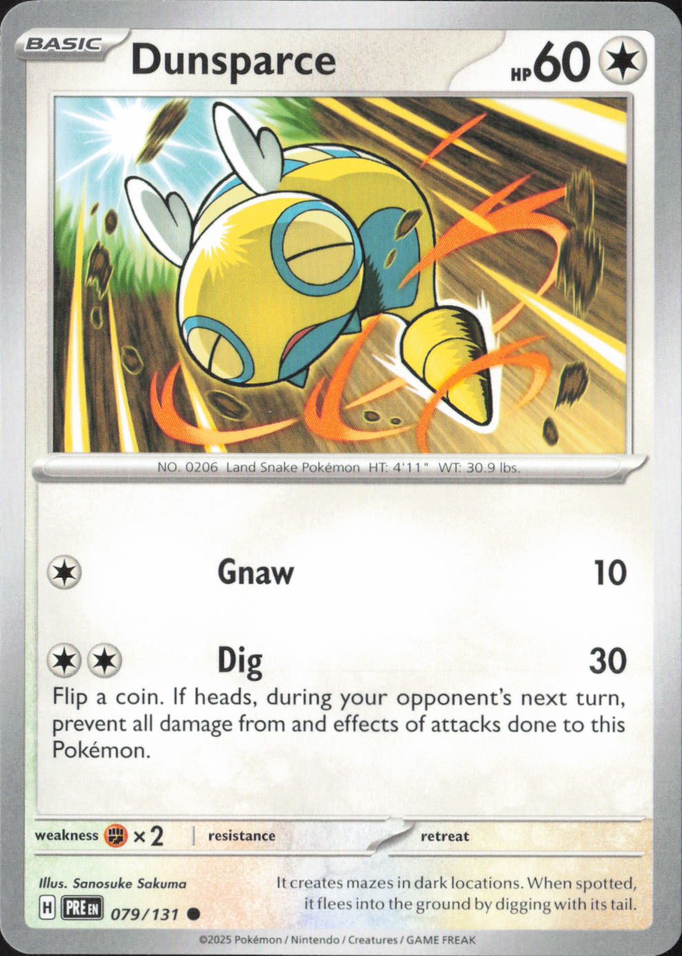 Dunsparce Common SV: Prismatic Evolutions 079/131 NM