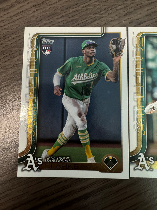 2025 Topps Update Athletics Rookie Lot – Clarke, Alexander & Hoglund