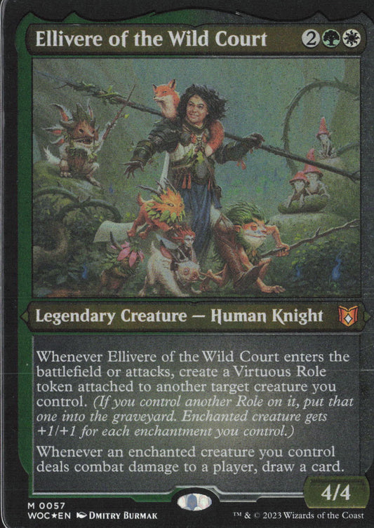Ellivere of the Wild Court  - Thick Stock Foil M Commander: Wilds of Eldraine 57