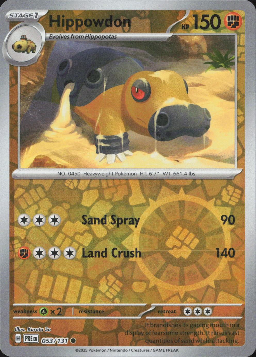 Hippowdon Common SV: Prismatic Evolutions 053/131 NM