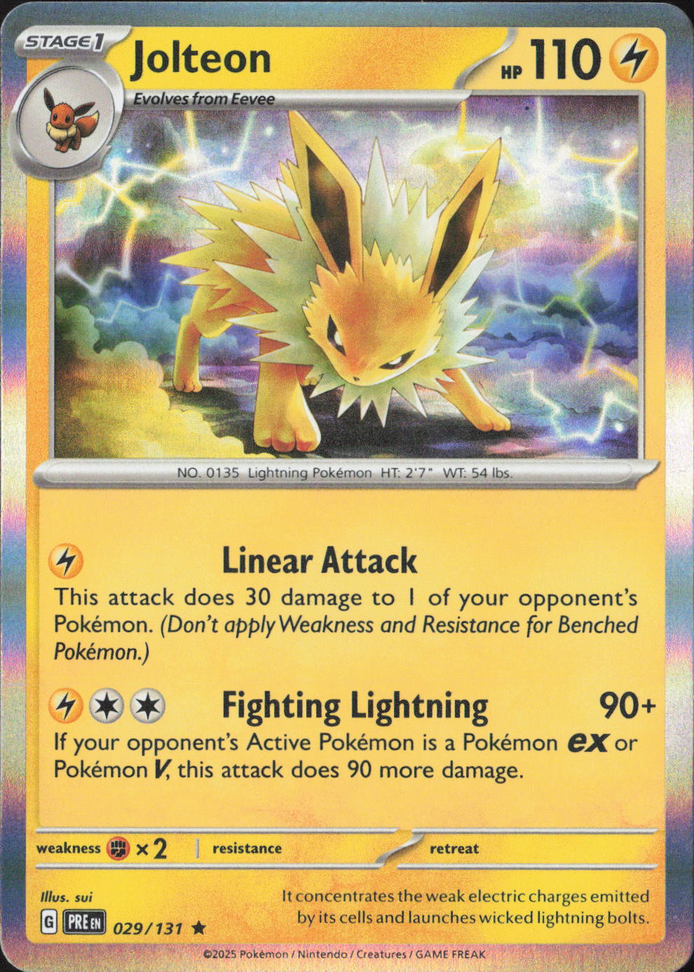 Jolteon Holo Rare SV: Prismatic Evolutions 029/131 NM