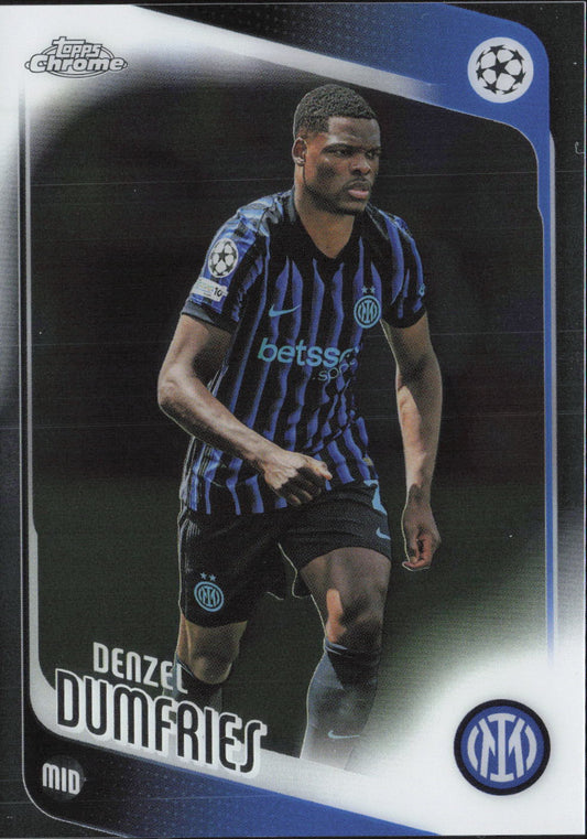 Denzel Dumfries Base Topps Chrome UEFA Club Competitions 145 NM