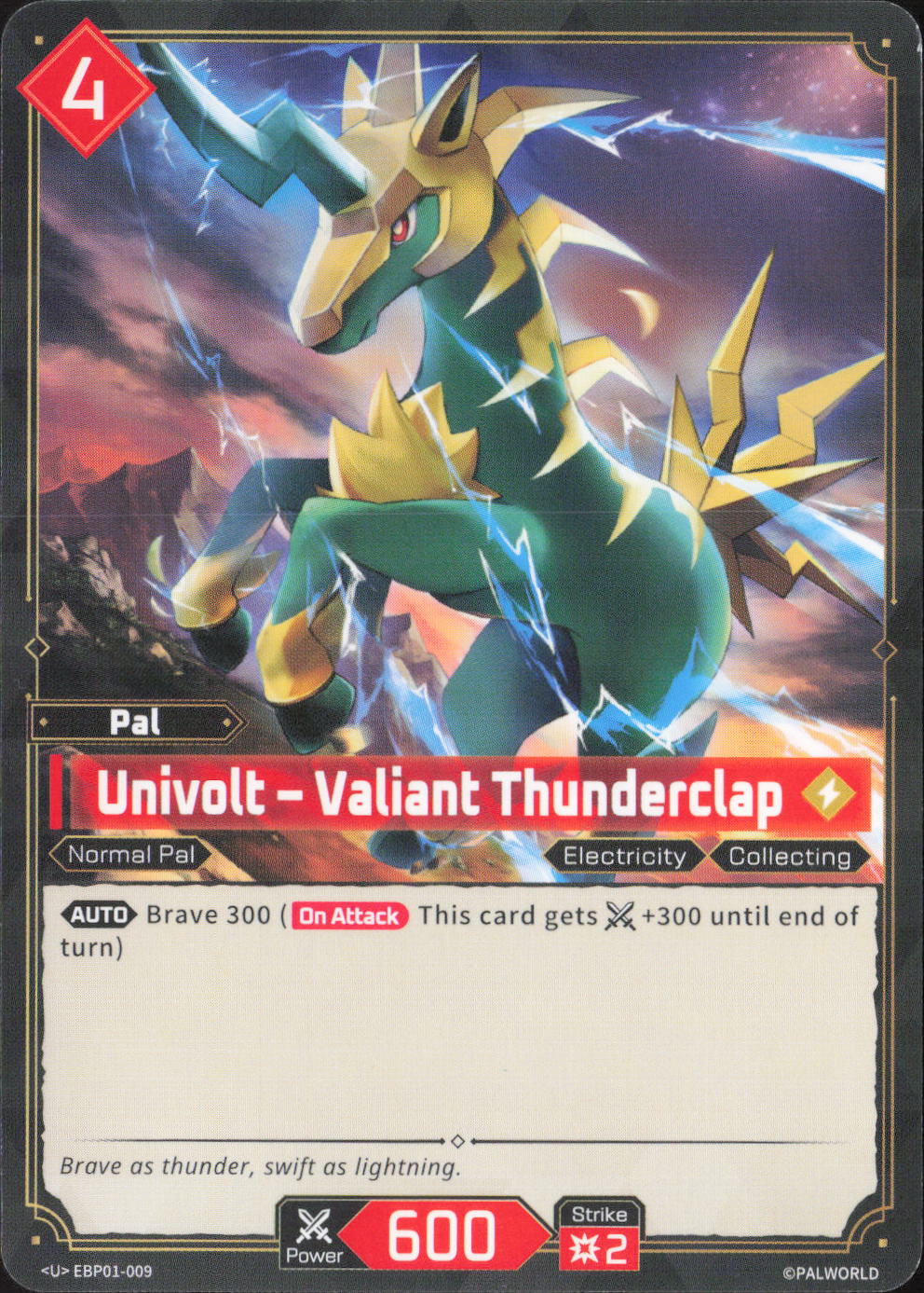 Univolt - Valiant Thunderclap Uncommon BP01: Dawn of Palpagos EBP01-009 NM