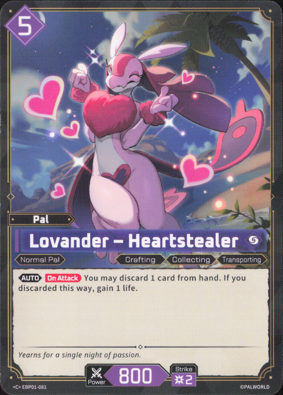 Lovander - Heartstealer Common BP01: Dawn of Palpagos EBP01-081 NM