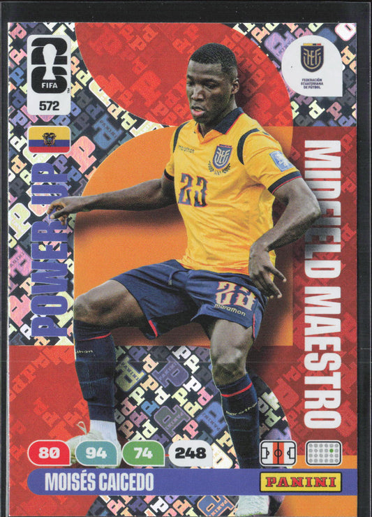 Moises Caicedo Base Panini Adrenalyn XL FIFA World Cup 572 NM