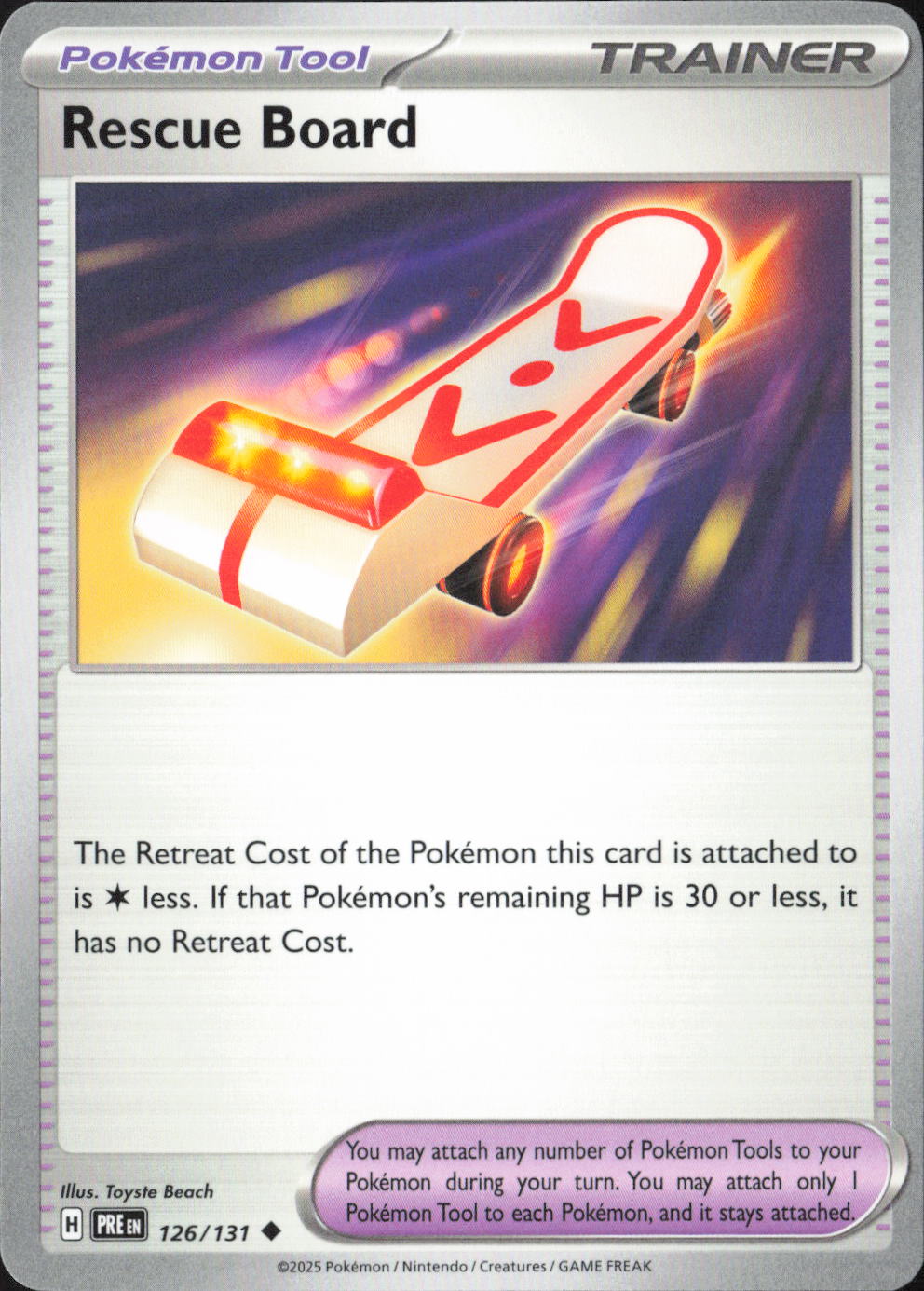 Rescue Board Uncommon SV: Prismatic Evolutions 126/131 NM