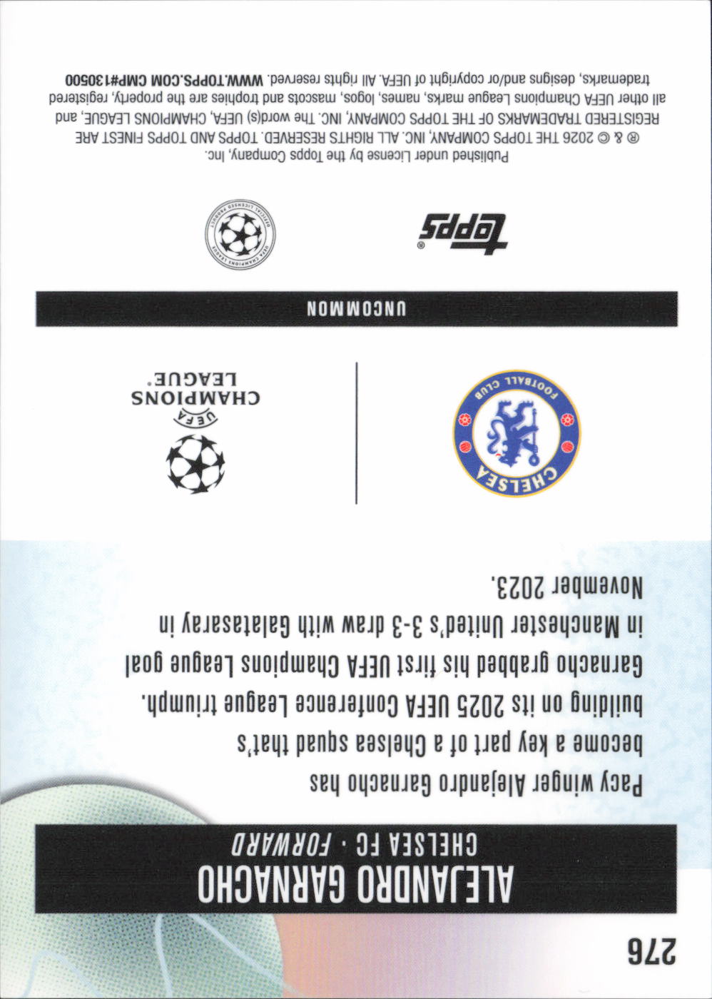 Alejandro Garnacho Base Finest UEFA Club Competitions 78 NM