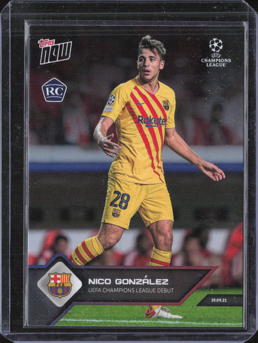 Nico González Refractor Topps Chrome UEFA Champions League - Refractor 107 NM