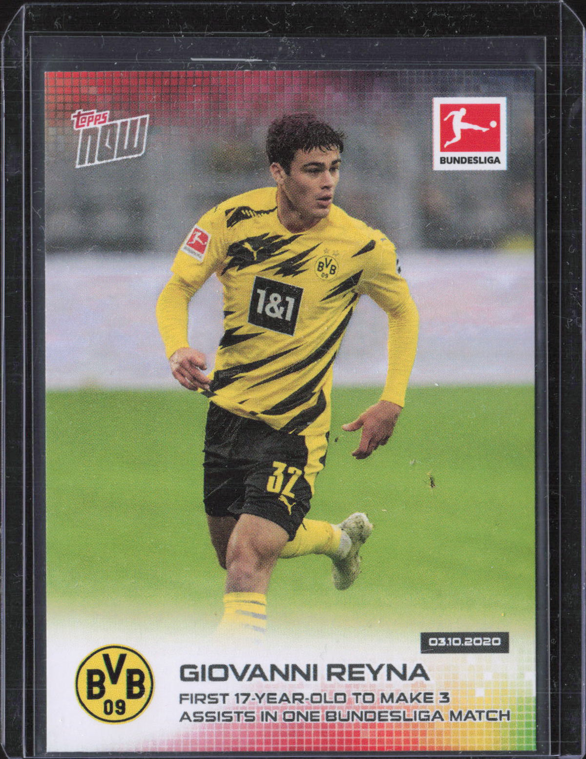 Giovanni Reyna Base Topps Now Bundesliga English 021 NM
