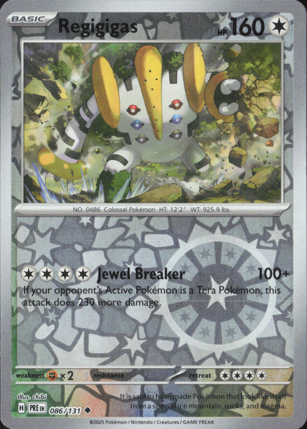 Regigigas Uncommon SV: Prismatic Evolutions 086/131 NM