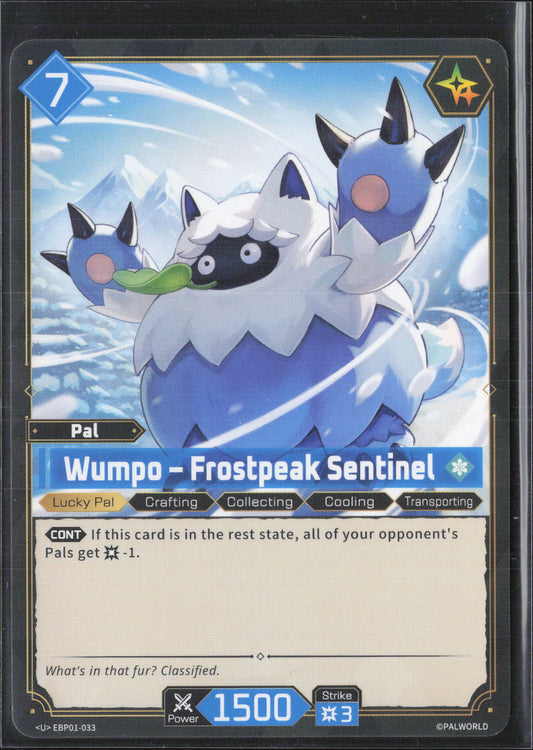 Wumpo - Frostpeak Sentinel Uncommon BP01: Dawn of Palpagos EBP01-033 NM