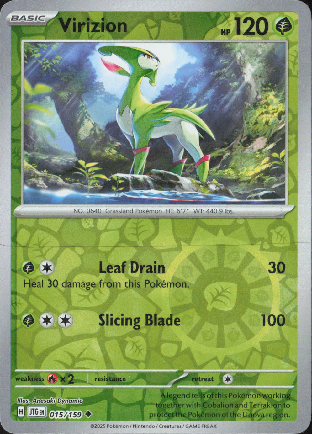 Virizion Uncommon SV09: Journey Together 015/159 NM