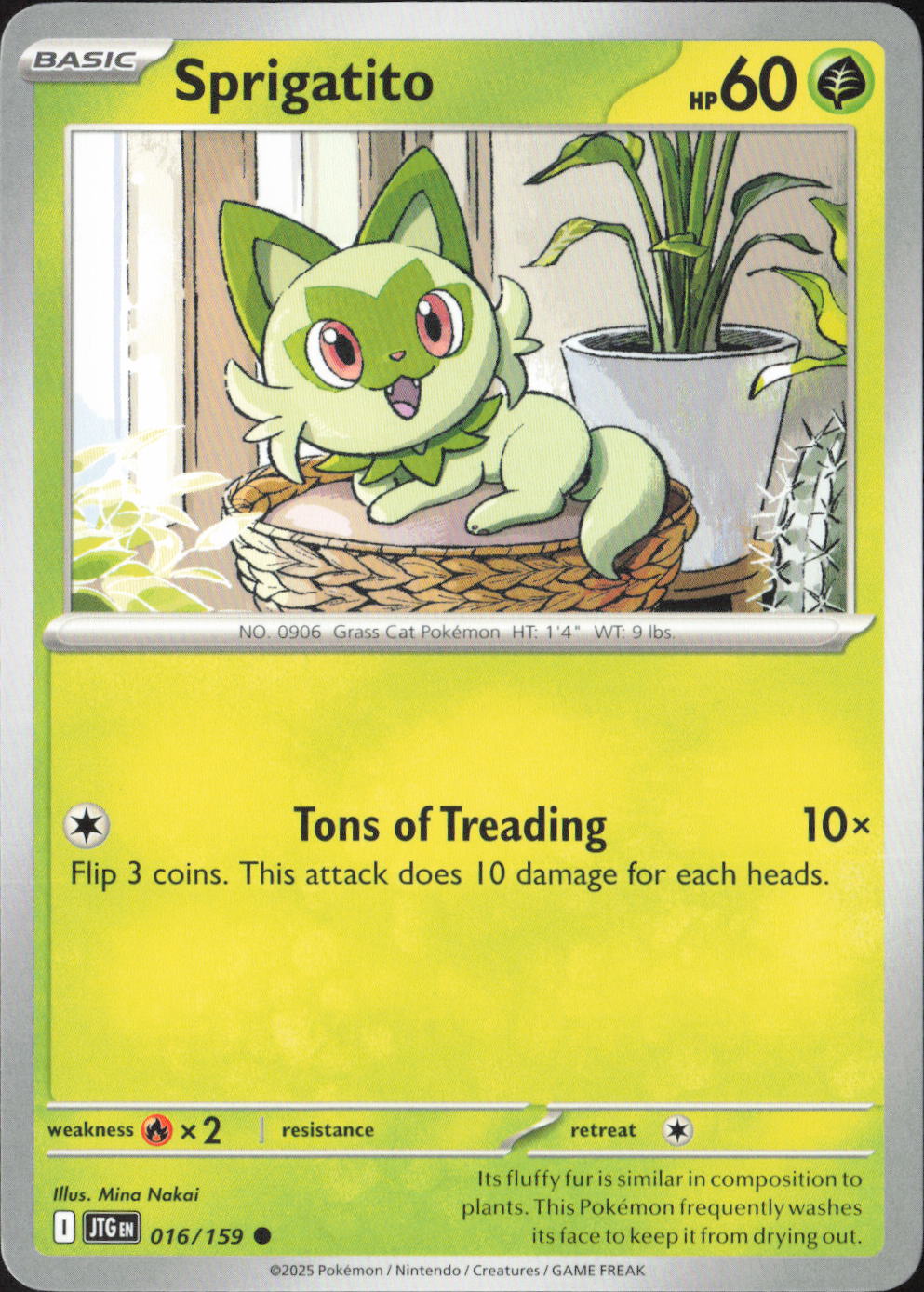 Sprigatito Common SV09: Journey Together 016/159 NM