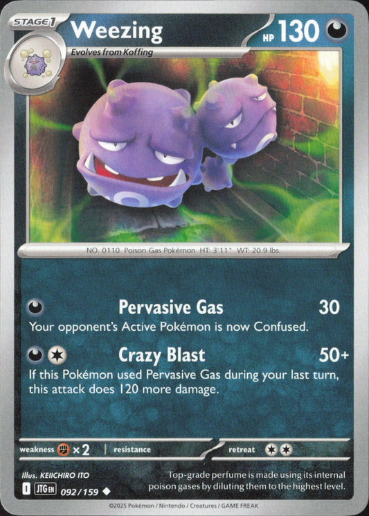 Weezing Uncommon SV09: Journey Together 092/159 NM