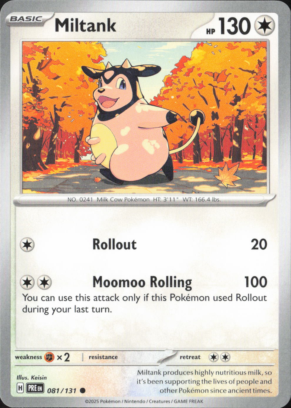 Miltank Common SV: Prismatic Evolutions 081/131 NM