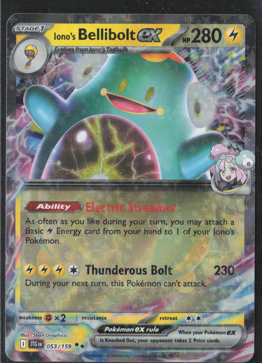Iono's Bellibolt ex Holo Double Rare SV09: Journey Together 053/159 NM