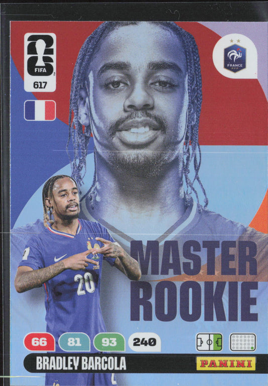 Bradley Barcola Base Panini Adrenalyn XL FIFA World Cup 617 NM