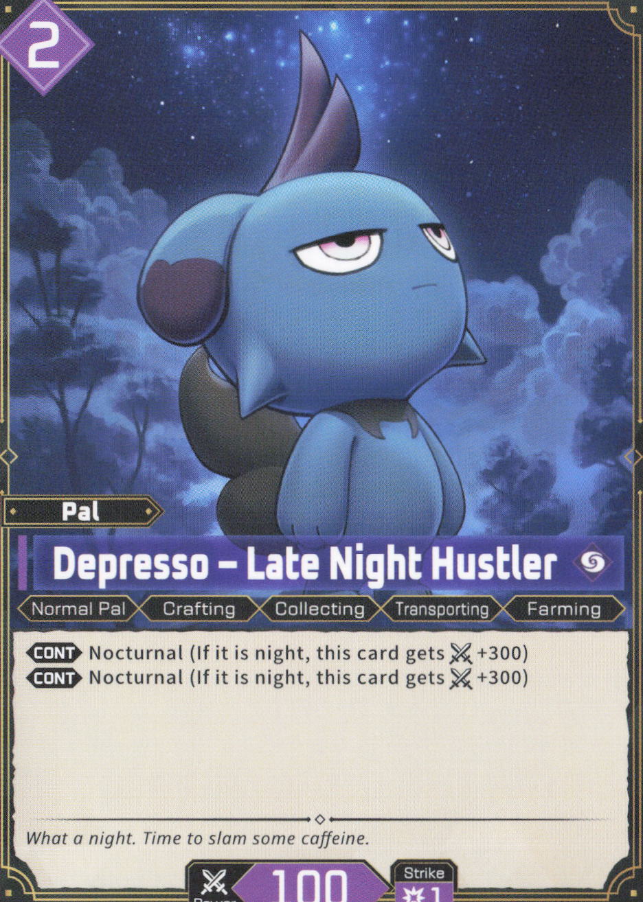 Depresso - Late Night Hustler (SR) Foil Super Rare BP01: Dawn of Palpagos EBP01