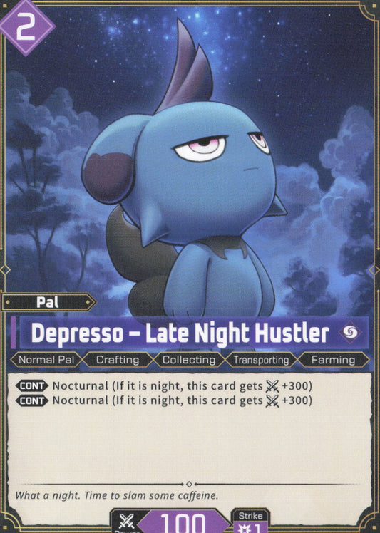 Depresso - Late Night Hustler (SR) Foil Super Rare BP01: Dawn of Palpagos EBP01