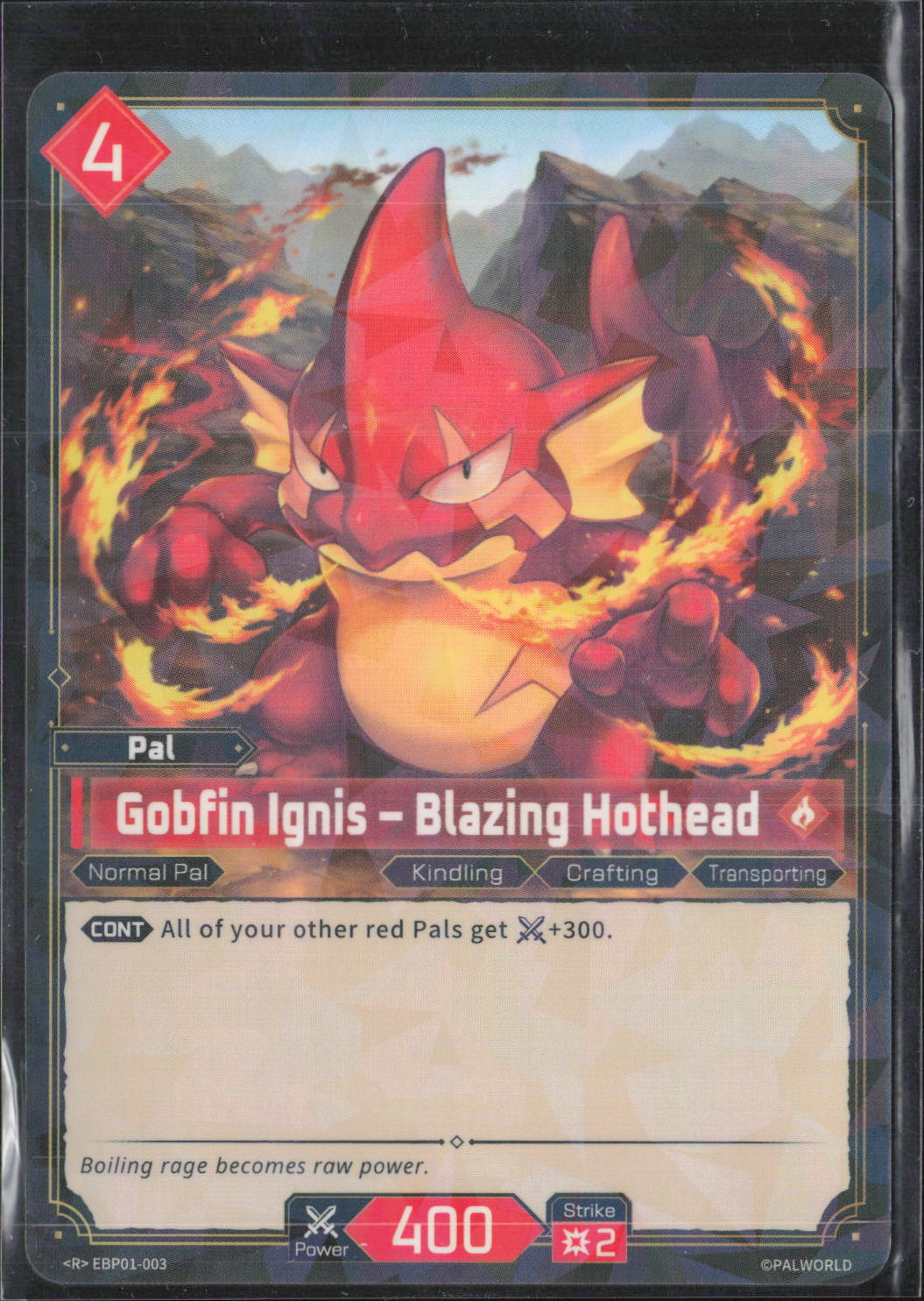 Gobfin Ignis - Blazing Hothead Foil Rare BP01: Dawn of Palpagos EBP01-003 NM